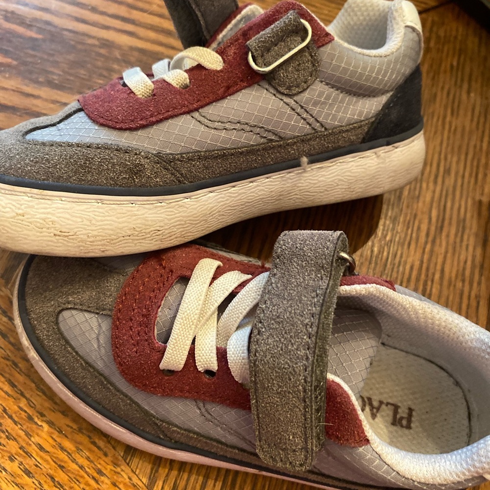 Kids' Grey and Red Sneakers